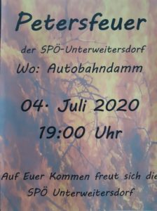 Petersfeuer 4.Juli 2020